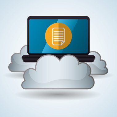 Bulut bilgi işlem tasarım. Gezi simgesi. Düz illüstrasyon