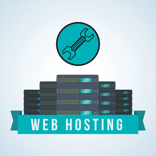 Web Hosting design. Data center  icon. Isolated illustration , vector