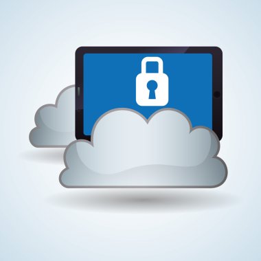 Bulut bilgi işlem tasarım. Gezi simgesi. Düz illüstrasyon