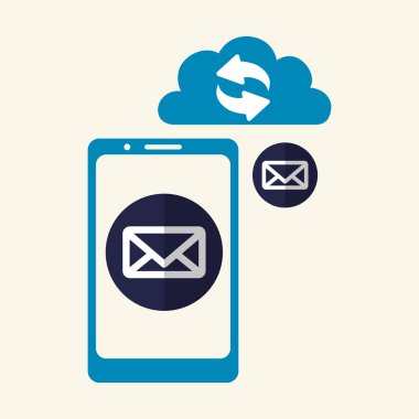 Bulut bilgi işlem tasarım. Gezi simgesi. Düz illüstrasyon, vektör