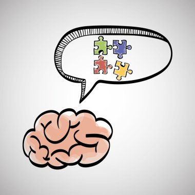 Fikir tasarım. Kroki simgesi. Beyaz arka plan, vektör