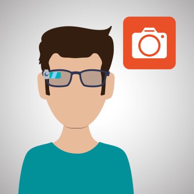 Akıllı aygıt tasarım. Gadget'ı simgesi. İzole illüstrasyon, vektör