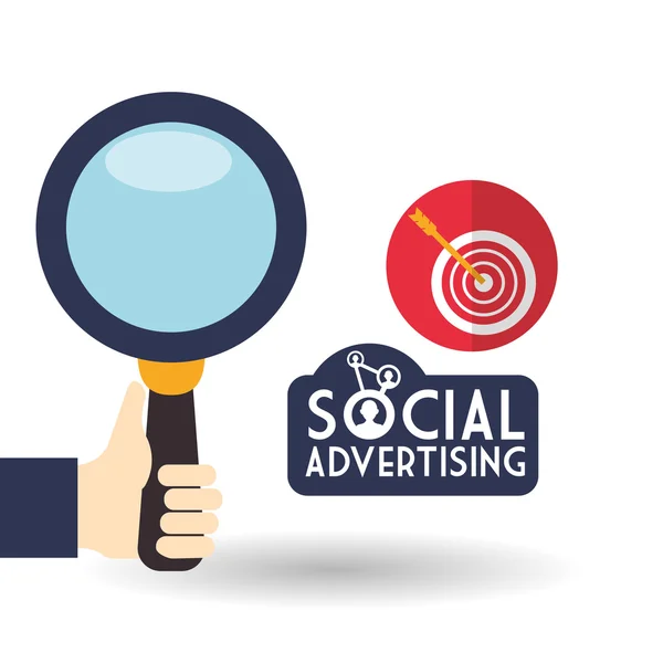 Social Advertising design. Media icon. White background , vector — Stock Vector