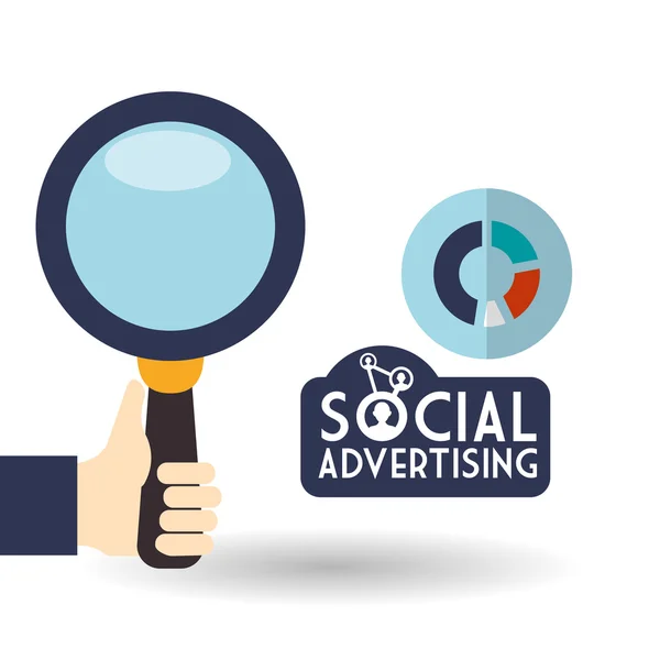 Social Advertising design. Media icon. White background , vector — Stock Vector