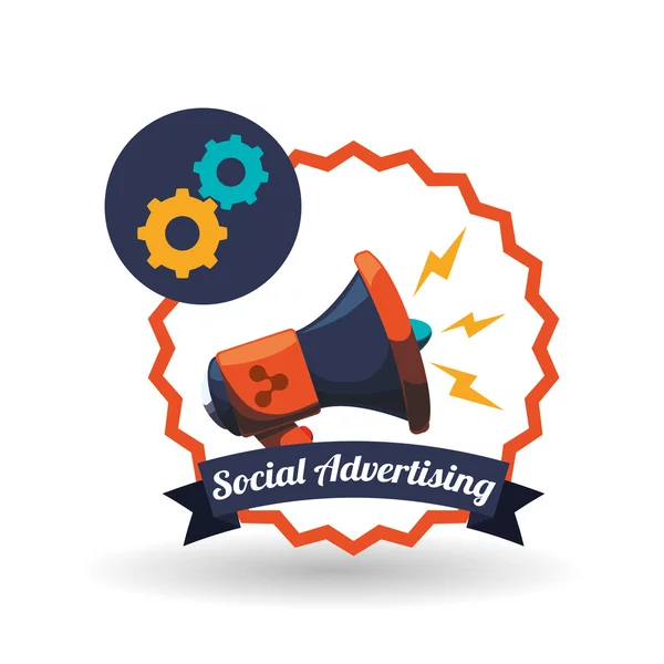 Social Advertising design. Media icon. White background , vector