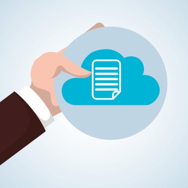 Bulut bilgi işlem tasarım. Gezi simgesi. Düz illüstrasyon