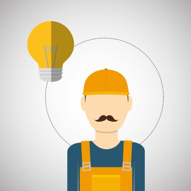 İnşaat tasarım altında. simgesi sağlar. işçi illüstrasyon