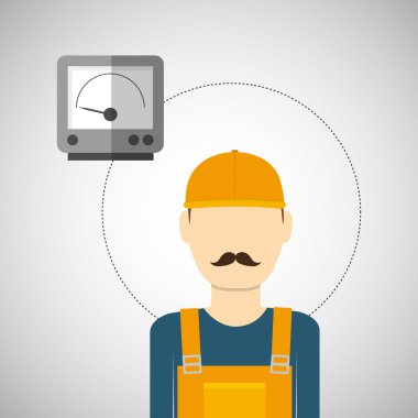 İnşaat tasarım altında. simgesi sağlar. işçi illüstrasyon