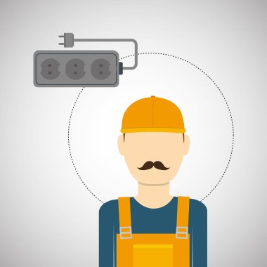 İnşaat tasarım altında. simgesi sağlar. işçi illüstrasyon