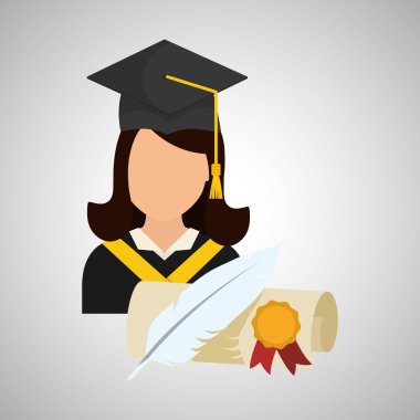 Eğitim tasarım. öğrenme simgesi. izole illüstrasyon, vektör