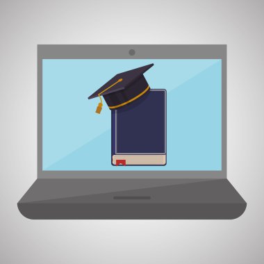 Eğitim tasarım. öğrenme simgesi. izole illüstrasyon, vektör