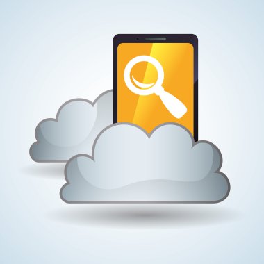 Bulut bilgi işlem tasarım. Gezi simgesi. Düz illüstrasyon