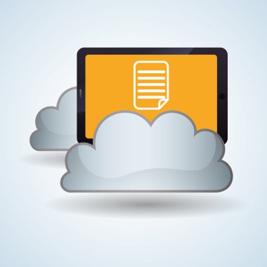 Bulut bilgi işlem tasarım. Gezi simgesi. Düz illüstrasyon