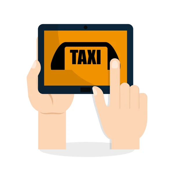 Taxi ontwerp. Vervoer pictogram. Geïsoleerde illustratie — Stockvector