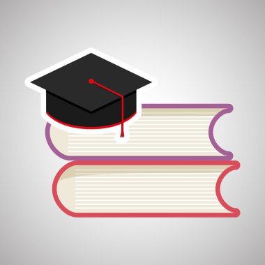 Eğitim tasarım. okul simgesi. izole illüstrasyon, vektör