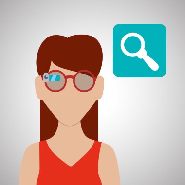 Akıllı aygıt tasarım. Gadget'ı simgesi. İzole illüstrasyon, vektör