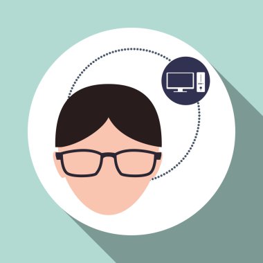 Veri güvenlik tasarımı. Simgeyi koru. Veri Merkezi illüstrasyon, vektör