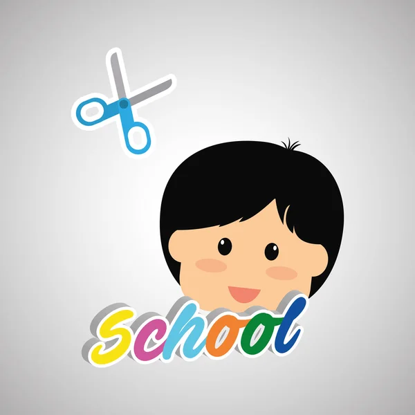 Diseño educativo. icono de la escuela. ilustración aislada, vector — Vector de stock