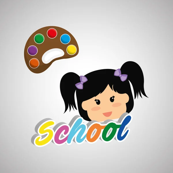 Diseño educativo. icono de la escuela. ilustración aislada, vector — Vector de stock