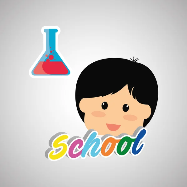 Diseño educativo. icono de la escuela. ilustración aislada, vector — Vector de stock