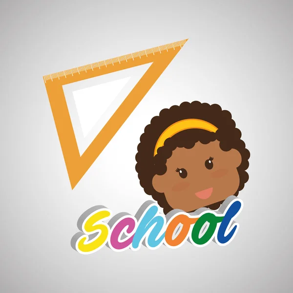 Desain pendidikan. ikon sekolah. ilustrasi terisolasi, vektor - Stok Vektor