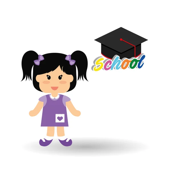 Disegno educativo. icona della scuola. illustrazione isolata, vettore — Vettoriale Stock