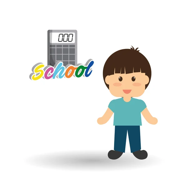 Diseño educativo. icono de la escuela. ilustración aislada, vector — Vector de stock