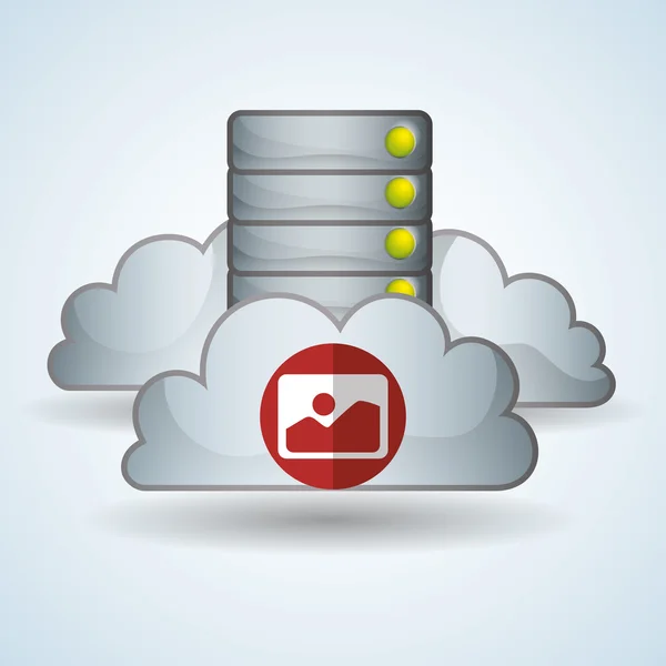 Cloud computing design. Trip icon. Flat illustration — Stock Vector
