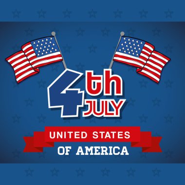 Bağımsızlık günü. ABD simgesi. Kutlama kavramı, vektör