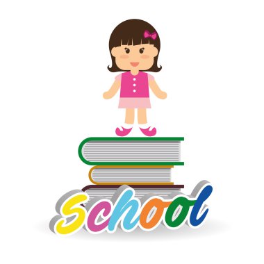 Eğitim tasarım. okul simgesi. izole illüstrasyon, vektör