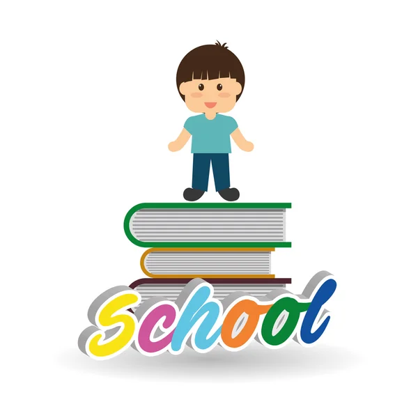 Onderwijs ontwerp. het pictogram van de school. geïsoleerde illustratie, vector — Stockvector