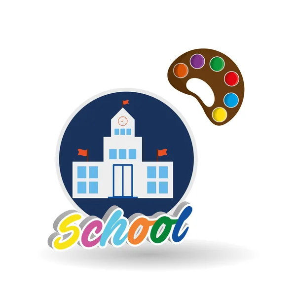 Diseño educativo. icono de la escuela. ilustración aislada, vector — Vector de stock