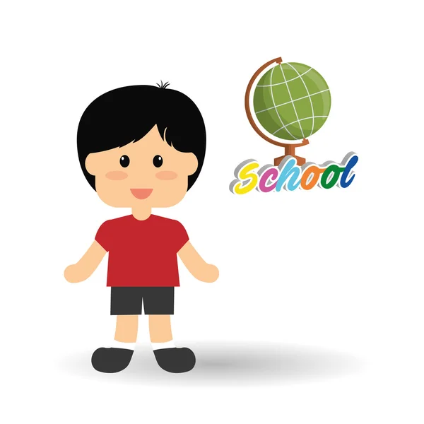 Diseño educativo. icono de la escuela. ilustración aislada, vector — Vector de stock