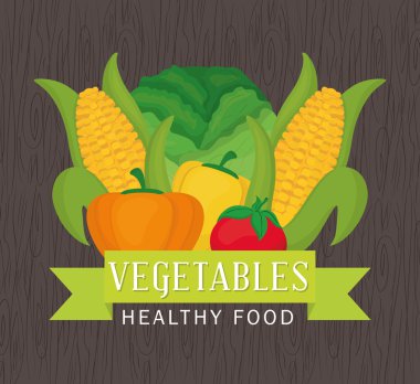 Çiftlik taze tasarım. Organik gıda simgesi. Renkli resimde, vektör