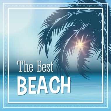 Plaj tasarım. Yaz simgesi. Renkli resimde, vektör