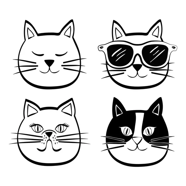 Diseño de gato. concepto animal. ilustración plana, vector — Vector de stock