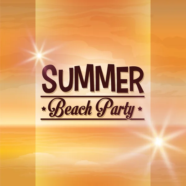 Stranden design. Ikonen för sommaren. Färgglad Illustration, vektor — Stock vektor