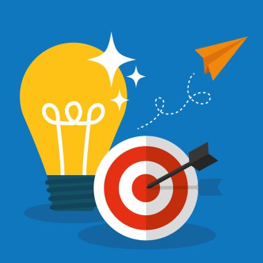 Başarı tasarım. Başarı simgesi. Renkli tasarımı, vektör