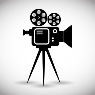 Sinema tasarım. Film kavramı. Düz illüstrasyon