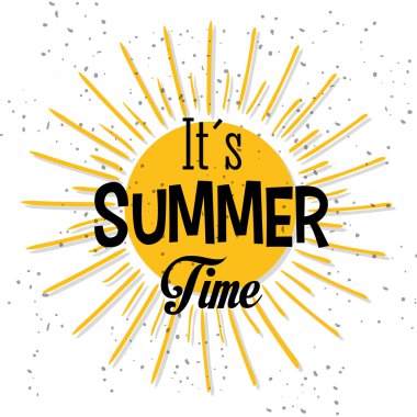 Yaz saati tasarım. Tatil simgesi. Beach kavramı