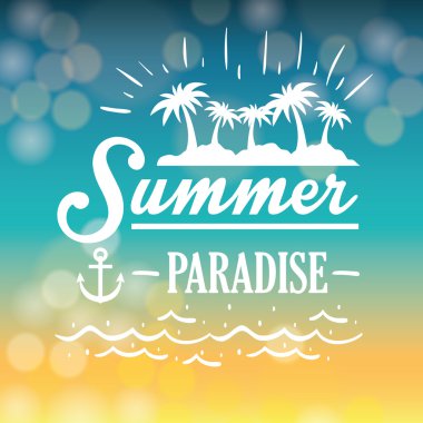 Yaz saati tasarım. Tatil simgesi. Beach kavramı