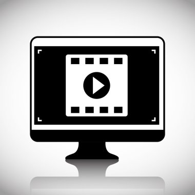 Sinema tasarım. Film kavramı. Düz illüstrasyon