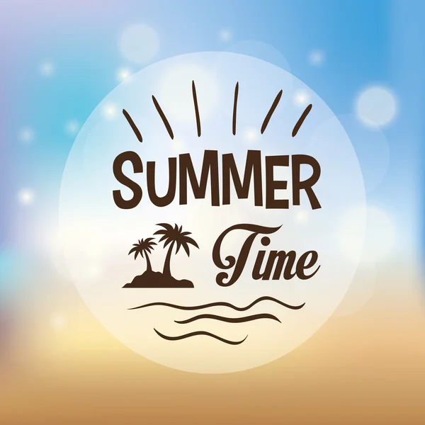 夏天的时间设计。度假的图标。海滩概念 — 图库矢量图片