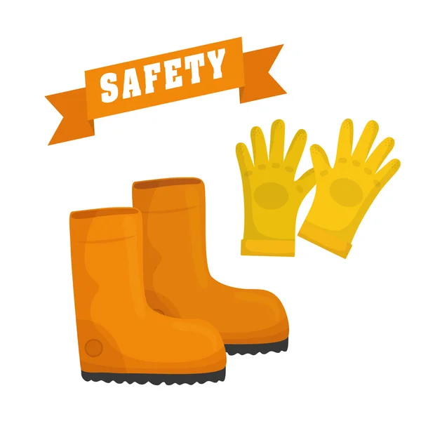 Industrial security. Safety icon. Flat design — Stock Vector