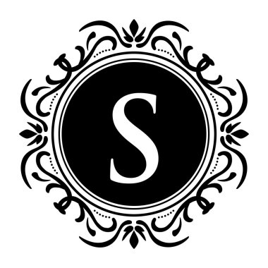 Şık tasarımı. Bir şekilde dekore edilmiş kutsal kişilerin resmi. Siyah ve beyaz illüstrasyon, vektör