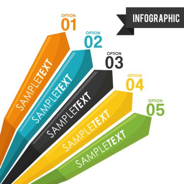 Infograhic tasarım. Veri simgesi. Renkli resimde, vektör
