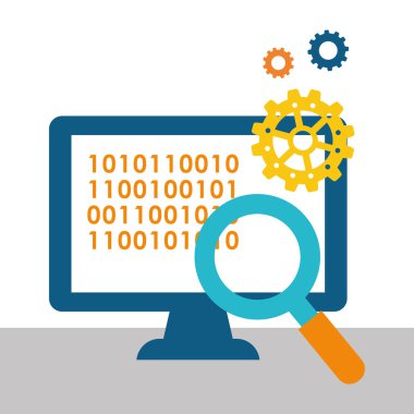 Proses tasarım. çözüm simgesi. Düz illüstrasyon