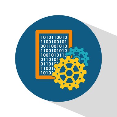 Proses tasarım. çözüm simgesi. Düz illüstrasyon