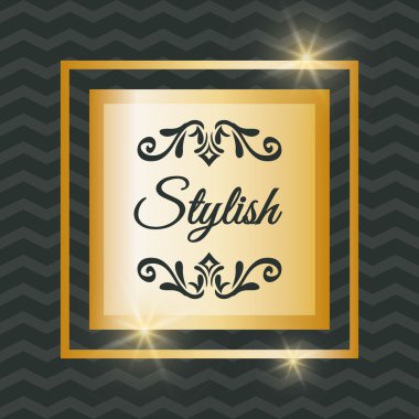 Şık tasarımı. Bir şekilde dekore edilmiş kutsal kişilerin resmi. Altın illüstrasyon, vektör