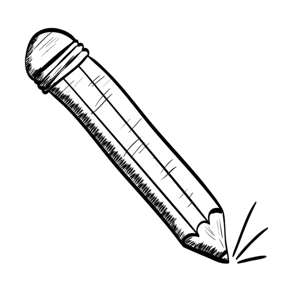 Zurück zur Schulgestaltung. Ikone Studie. Illustration zeichnen, Vektor — Stockvektor